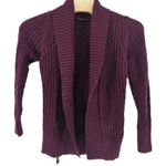 Banana Republic  Cardigan Sweater Medium Shawl‎ Collar Maroon Cotton Blend Photo 0