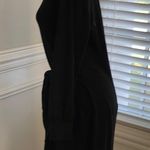 Loft  Petite Tie Front Black Knit Dress Sz LP Photo 3