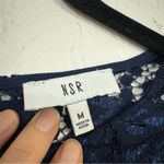 Nsr  Revolve Blue Lace Midi Sheath Dress Womens M Formal Preppy Date Night Classy Photo 6