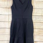 Banana Republic  sheath navy dress with frill hem women’s Size 4 Photo 4