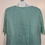 SheIn Women’s Scallop Trim Contrast Eyelash Lace Blouse 🆕 Large 8/10 Photo 11