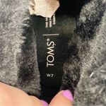 Toms  Paxton Slip On Shoes Sneakers Suede Faux Shearling Black Leather Lizard 7‎ Photo 6