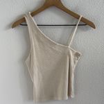 We The Free Free People  Cream Asymmetrical Tank Top Ribbed Small Photo 0