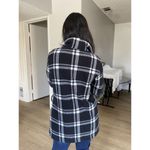 Ike Behar women’s double breasted fleece coat button peacoat black/Ivory Sz M Black Size M Photo 3