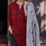 Anthropologie HOLDING HORSES Red Plaid Tunic Top Size S Photo 0