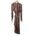 Love Sam Love the Label Anthropologie Moroccan Paisley Wrap Dress Large L Brown Photo 4