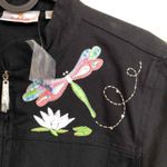 Quacker Factory  embroidered dragonfly Zip Up jacket Women’s Size‎ S Small Photo 4