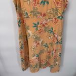 Fresh Produce  Tropical Beachy Tank Dress Womens Small Orange Floral Print Cotton Photo 2