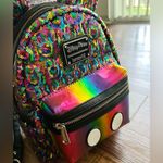 Lounge Fly Disney Parks Rainbow Sequin Mickey Mouse Mini Backpack Photo 2