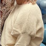 Hem and Thread Cream Sweater Photo 1