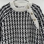 Derek Lam RTR 10 Crosby Swayer Intarsia Cotton-Blend Long Sleeve Sweater Sz M Photo 3