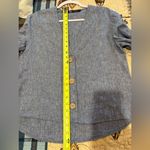 ZARA  Chambray cotton/Linen Blend Tie Sleeve
Button Top Size XS Photo 7