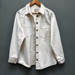 ASOS  Western Style Off White Denim Shacket 6 Photo 3
