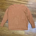 Aerie  Sweater Womens XS Orange Oversized Knit Pullover Ribbed Long Sleeve Casual Photo 0