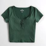 Hollister  Green Ribbed Short Sleeve Photo 0