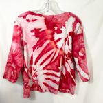 Croft & Barrow XL Top Handmade Tie Dye Hot Pink Spiral Cotton Boho Artsy 440 Photo 2