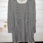 Soma  Women’s Black & White Striped Cascade Front Cardigan Sweater Size XS Photo 0