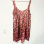 Free People  Size XL Red Floral Misty Morning Trapeze Sleep Dress Chemise Photo 5