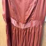 Anthropologie NEW  Lace Mix Jumpsuit Sleeveless Wide Leg Open Back Tie Brown 14 Photo 8