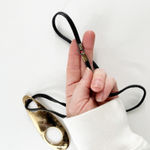 Gucci  By Tom Ford Runway Large Gold Pendant Leather Strap Necklace Vintage Photo 3