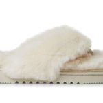 Dearfoams Fireside by Auburn Thong Genuine Shearling Slipper Pink Photo 2