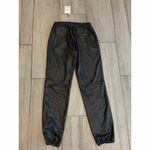 Generation Love  NWD Riley Vegan Leather Joggers SMALL Black Pleather Photo 4