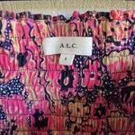 ALC Frank A.L.C. Vera Floral Ruffle Mini Skirt — Silk Blend Drop Waist (Size 6) Photo 2