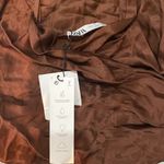 ZARA  brown satin effect dress with size ruching Photo 4