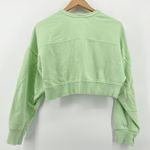 Aerie OFFLINE by Cropped Sweatshirt Snap Pullover Top Thumb Hole Medium Lime Photo 7