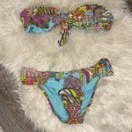 Trina Turk Coral Reef Twist Ring Bandeau Bikini Swimsuit Photo 4