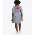 Draper James Gingham Dress Smocked Mini Square Neck Short Sleeve Casual Size 2X Photo 1