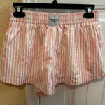 Princess Polly Blush and White Striped Shorts Photo 0