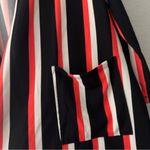 LuLaRoe  long BLck/red/WHITE cardigan open front w/pockets duster sweater XL #187 Photo 1