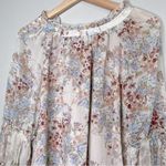VICI  Pink Floral Long Sleeve Sheer Blouse Size Small Photo 3