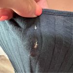 Free People FP Beach  Navy Blue Long Sleeve Dress Large Ribbed Buttons Photo 5