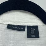 Tahari  gauze cotton cropped peplum boxy oversized lightweight summer shirt Photo 1