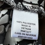 Ellie  Black White Pink Floral Sleeveless Front Ruffle Blouse Sz S Sleeve… Photo 7