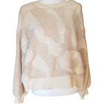 New Aldo Martins Beige and White Patterned Knit Sweater, Size Large Photo 0