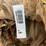 Chaudry KC Raga Fairy Whimsical Dress Sz Medium Asymmetrical Hem Peach Chiffon Orange Photo 11