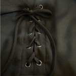 Decree  Women's Black Sheer Tie Up 3/4 Sleeve Blouse Size‎ M Photo 5