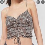 Urban Outfitters Cinch Front Cheetah Print Tank Top Size XS Photo 0