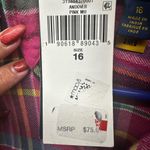 Ralph Lauren Polo  girls 16 plaid flannel shirtdress Andover pink twill Boho Photo 11