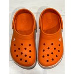 Crocs Classic Clog Bright Orange White Stripe Size 6 M 8 W Photo 1