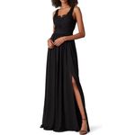FLAWED Love By THEIA Black Lace Scoop Neck Gown Size 8 US $495 Photo 1