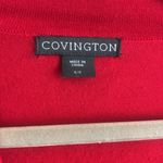 Covington  Women's Lace-Accent Red Cardigan Photo 3