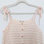 American Eagle  Womens Top Size S Pink Crochet Knit Button‎ Tank Cottage Summer Photo 2