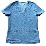  | FIGS Denim Casma Three Pocket Scrub Top Photo 0