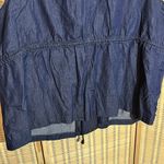 Woman Within Dark Blue Denim Zip and Snap Front Vest or Sleeveless Top 26/28 2X Photo 13