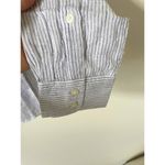 UNTUCKit Linen Striped Long Sleeve Blouse Shirt White Blue Size 6 NEW Photo 3