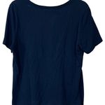 Christopher & Banks 2 T-Shirts Size L Large Short Sleeve Black Peach Crew Neck Photo 1